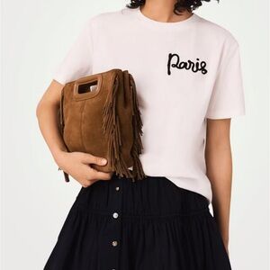 New Maje T-shirt with Embroidery